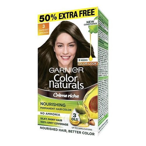 Garnier Color Naturals Mini, Shade 3, Darkest Brown (35 ml +30 gm) 1's