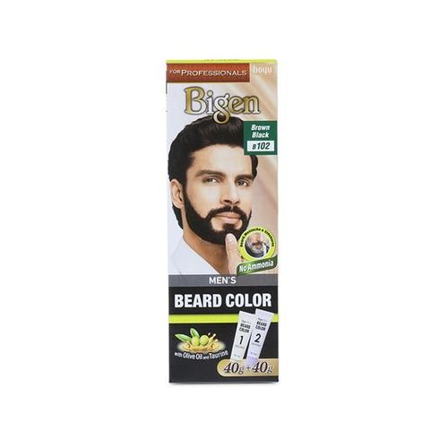 Bigen Men's Beard Color - B102 Brown Black (40gm+40gm) 2's