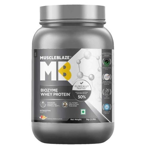 MuscleBlaze Biozyme Performance Whey Powder - Magical Mango 1 kg