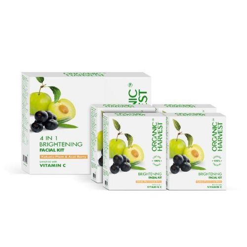 Organic Harvest 4-IN-1 Brightening Facial Kit Kakadu Plum & Acai Berry Enriched With Vitamin C 1's