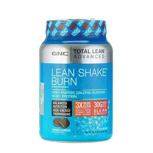 GNC Total Lean Advanced Lean Shake Burn Powder - Cookies and Cream Flavour 1.64 lb