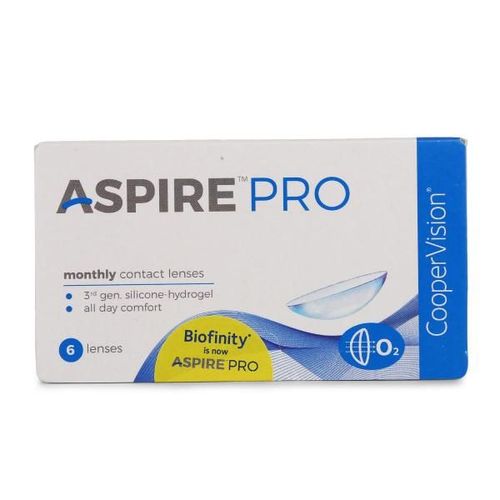 CooperVision ASPIRE PRO Monthly Disposable Spherical Silicone Hydrogel Lenses (6 Lenses) (Power -6.00)