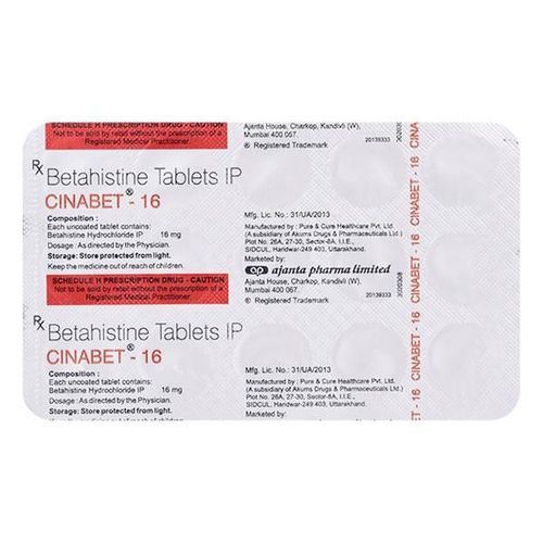 CINABET 16 Tablet 15's