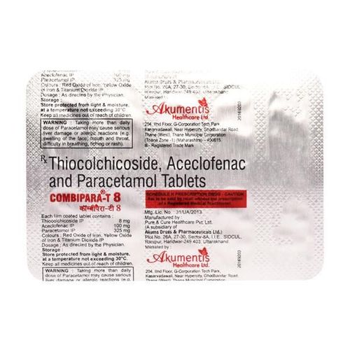 Combipara T 8mg Tablet 10'S