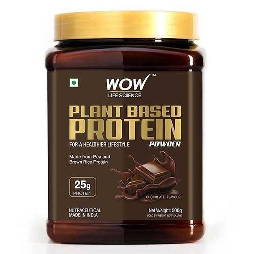 WOW Life Science Plant Based Protein Powder - Chocolate 500 gm