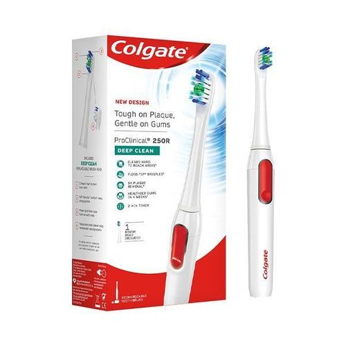 Colgate ProClinical 250R Rechargeable Electric Toothbrush with 1 Brush Head - Deep Clean