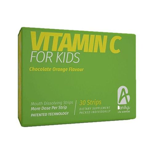 BonAyu Vitamin C Mouth Dissolving Strips for Kids - Chocolate Orange 30's