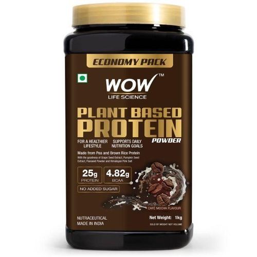 WOW Life Science Plant Based Protein Powder - Cafe Mocha 1 kg