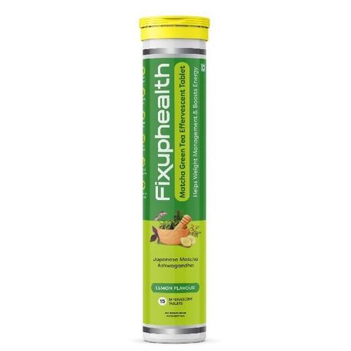 FixUpHealth Matcha Green Tea Effervescent Tablet - Lemon Flavour 15's