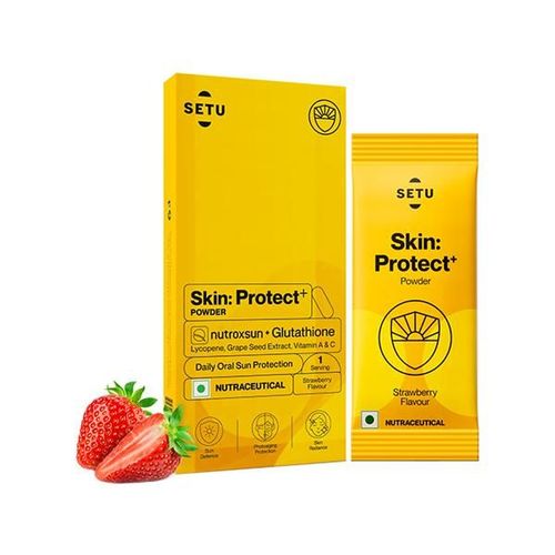 Setu Skin Protect - First Drinkable Sunshield with Plant Based NutroxSun & Glutathione (1 Serving, Strawberry) 1's
