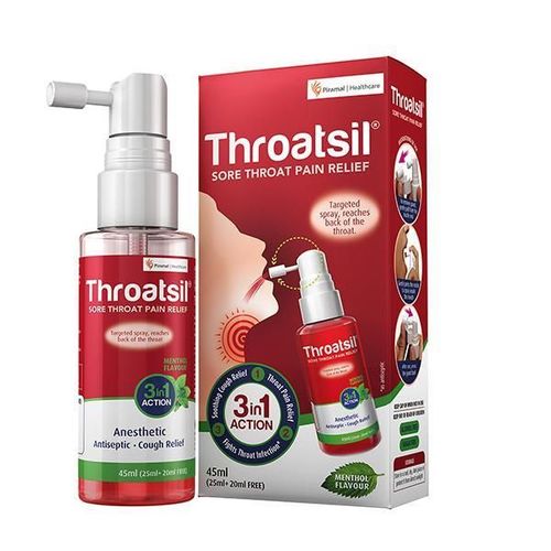 Throatsil Sore Throat Pain Relief Spray 45 ml