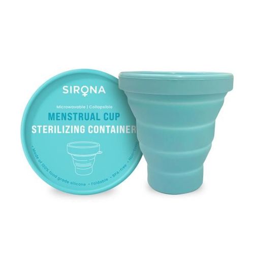 Sirona Microwable & Collapsible Menstrual Cup Sterilizing Container