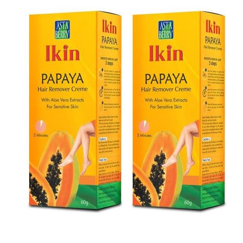 Astaberry Ikin Hair Removal Creme - Papaya (Pack of 2 x 60 gm)