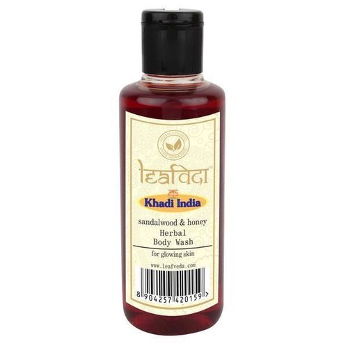 Khadi Leafveda Herbal Body Wash - Sandalwood & Honey 210 ml
