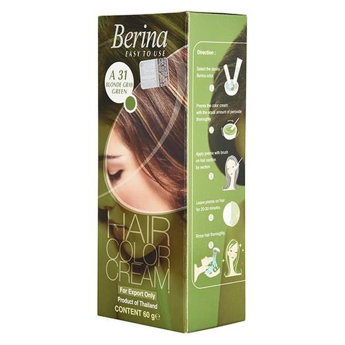 Berina A31 Blonde Gray Green Hair Color Cream 60 gm