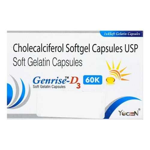GENRISE D3 60k Soft Gelatin Capsule 4's