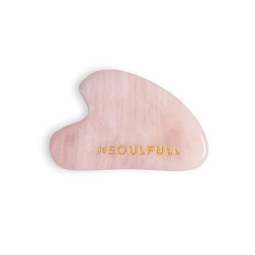 Be Soulfull Gua Sha Face Massaging Stone - Natural Rose Quartz 155 gm