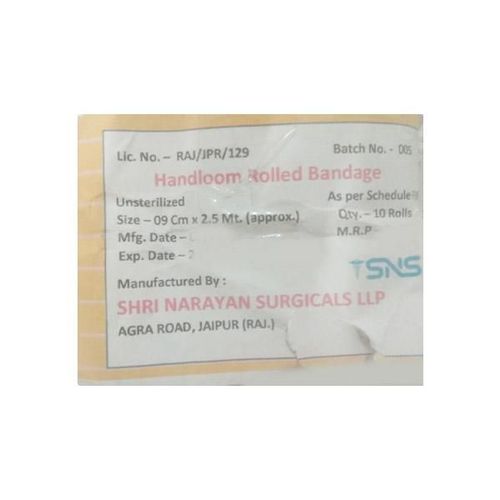 SNS Handloom Rolled Bandage (9 cm x 2.5 m) 10's