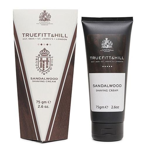 Truefitt and Hill Sandalwood Shave Cream Tube Essential Grooming Collection For Men Suitable For Normal and Dry Skin 75 ml