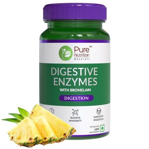 Pure Nutrition Digestive Enzymes with Bromelain 840 mg Veg Capsule 60's