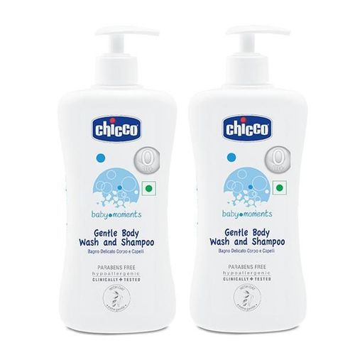 Chicco Gentle Body Wash and Shampoo (Pack of 2 x 500 ml)