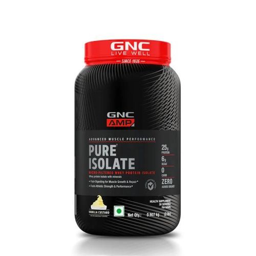 GNC AMP Pure Isolate Whey Protein Powder - Vanilla Custard 0.907 kg