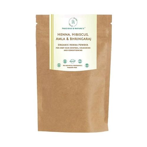 Precious & Nature'S Certified Organic Henna Powder with Henna Hibiscus Amla and Bhringaraj 200 gm