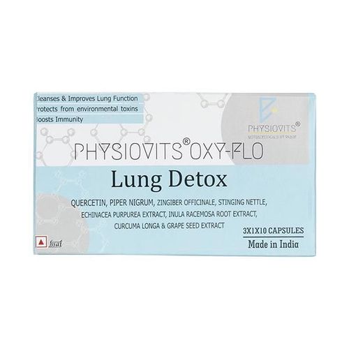 Physiovits OXY-FLO Lung Detox Capsule (Pack of 3 x 10's)