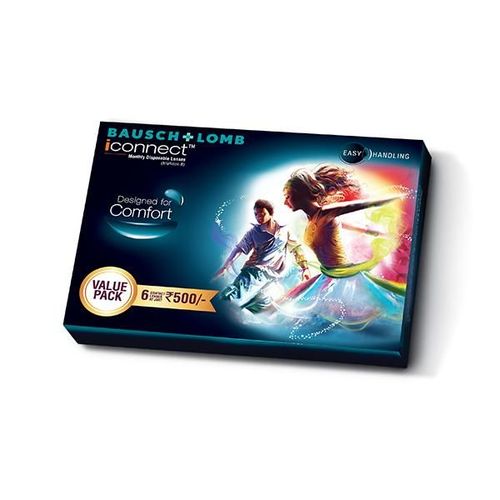Bausch & Lomb iConnect Monthly Contact Lens - 6 Lens/Box (-5.0)