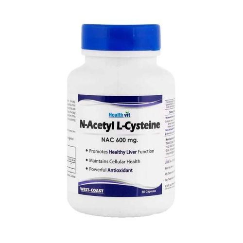 Healthvit N-Acetyl L-Cysteine (NAC) Liver & Antioxidant Support 600mg-Capsules 60's