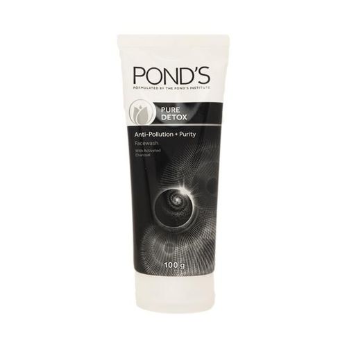 Pond's Pure Detox Anti-Pollution + Purity Facewash - Activated Charcoal 100 gm