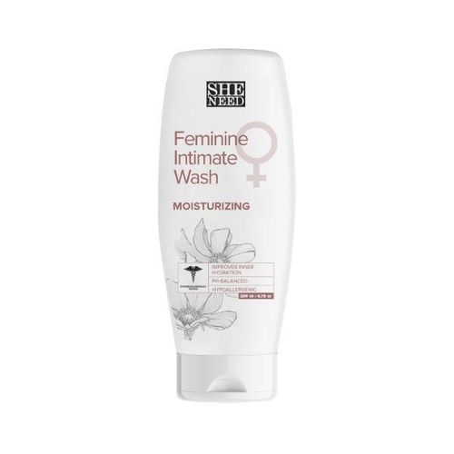SheNeed Moisturizing Feminine Intimate Wash 100% Natural with Aloe Vera, Lotus Sea Oil and Sea Buckthorn Oil 200 ml