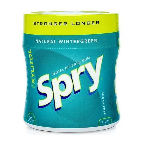 Spry Dental Defense Sugar Free Gum - Natural Wintergreen 55's
