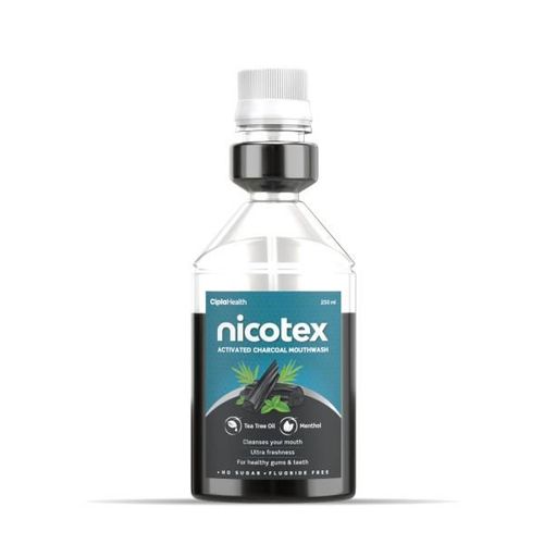 Nicotex Activated Charcoal Mouthwash 250 ml