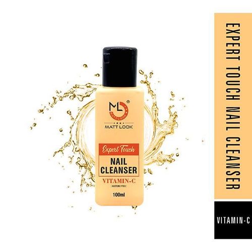 Matt Look Expert Touch Nail Cleanser, Professional Nail Polish Remover Acetone Free Enriched with Vitamin C 100 ml