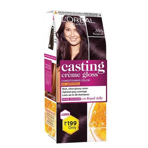 L'Oreal Paris Casting Creme Gloss Small Pack, 316 Burgundy 45 Gm