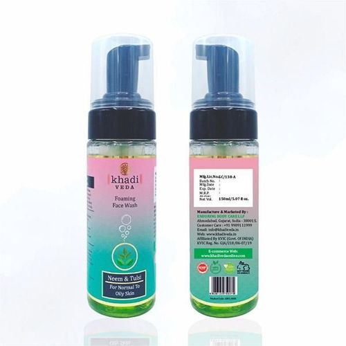 Khadi Veda Foaming Face Wash - Neem & Tulsi 150 ml