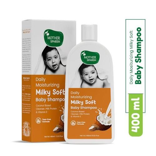 Mother Sparsh Milky Soft Baby Shampoo With Coconut Based Cleanser-Milk Protein and Vitamin E 400 ml