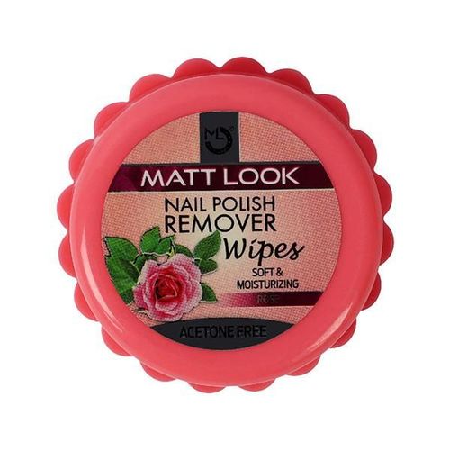 Matt Look Nail Polish Remover Wipes Soft Moisturizing, Nail Paint Cleanser Rose 30 Pcs 1's