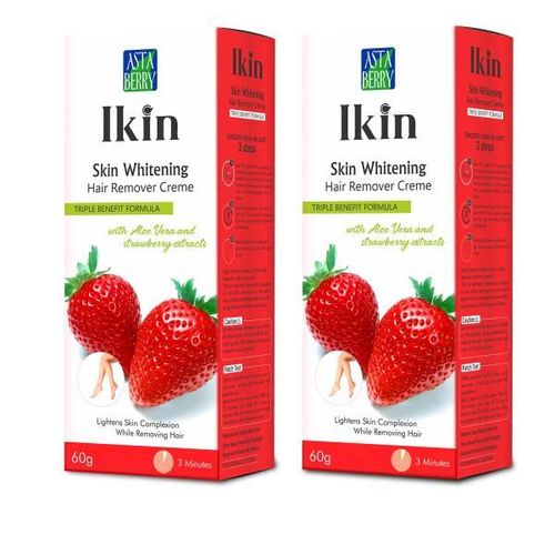 Astaberry Ikin Hair Removal Creme - Skin Whitening (Pack of 2 x 60 gm)
