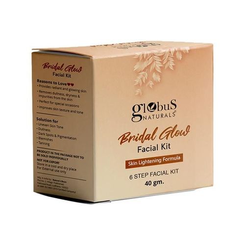 Globus Naturals Illuminating Bridal Glow 6 Step Facial Kit, for Radiant & Glowing Skin 40 gm