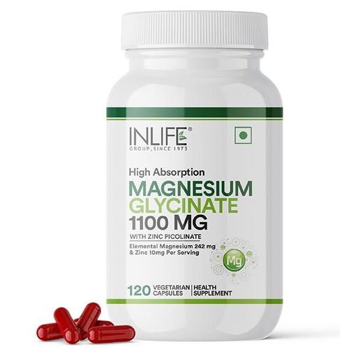 Inlife Magnesium Glycinate 1100 mg Veg Capsule 120's