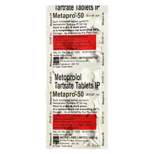 Metapro 50mg Tablet 10'S