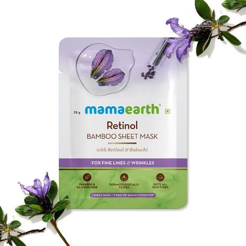 Mamaearth Bamboo Sheet Mask - Retinol 1's