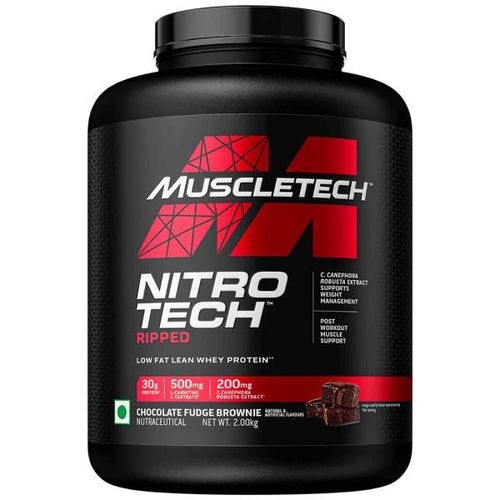 MuscleTech Nitro Tech Ripped Whey Protein Powder - Chocolate Fudge Brownie 2 kg
