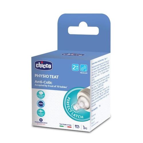 Chicco Physio Teat Anti-Colic 2M + Perfect Latch Slow 1's