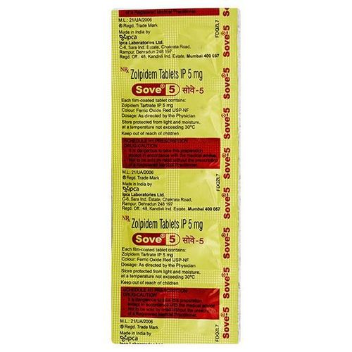Sove 5mg Tablet 10'S