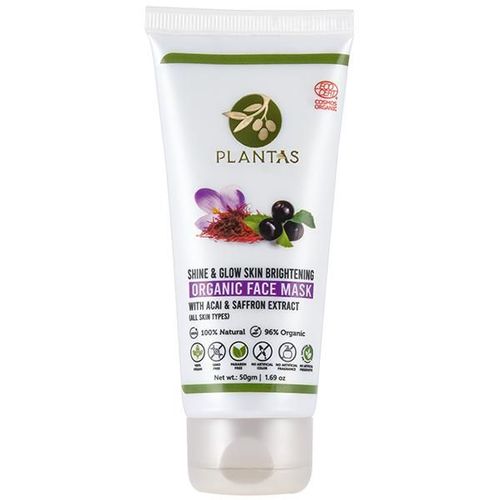 Plantas Shine & Glow Skin Brightening Organic Face Mask 50 ml