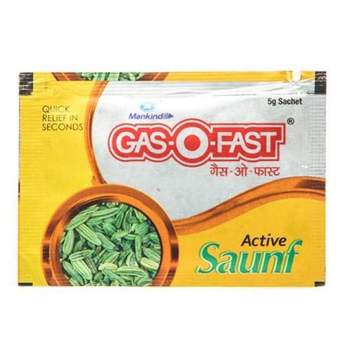 Gas-O-Fast Sachet - Active Saunf Flavour 5gm (Pack of 120 X 5 gm)