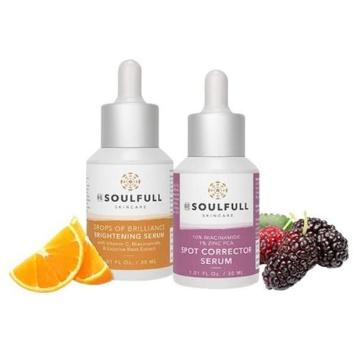 Be Soulfull Spotless & Bright Facial Kit (Drops of Brilliance Brightening Serum 30 ml + Spot Corrector Serum 30 ml)